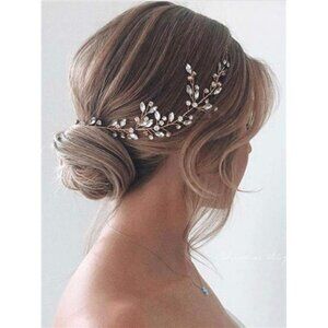 Bride Rhinestone Wedding Hair Piece Silver Crystal Hair Vine Bridal Accessories